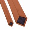 DecTwig Men's Burnt Orange Ties Solid Color Formal Neckties 3.15" (8CM) Rust Ties For Men view 4