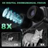 Bozily Night Vision Goggles, 4.5'' HD Screen 4K Night Vision Binoculars, 4000mAH Rechargeable 7 Levels Infrared Binoculars for Adults with 8X Digital Zoom/32GB TF Card for Camping Wild Explore view 4