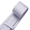 DecTwig Men's Ties Solid Color Formal Neckties 3.15" (8CM) Silver Grey Ties For Men view 3