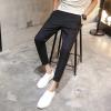 Men's Traditional Plaid Pants Plaid Casual Trousers Slim Fit Striped Slacks Loose Comfort Trousers (Black,28) view 2