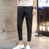 Men's Traditional Plaid Pants Plaid Casual Trousers Slim Fit Striped Slacks Loose Comfort Trousers (Black,28) view 3