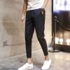 Men's Traditional Plaid Pants Plaid Casual Trousers Slim Fit Striped Slacks Loose Comfort Trousers (Black,28) view 4