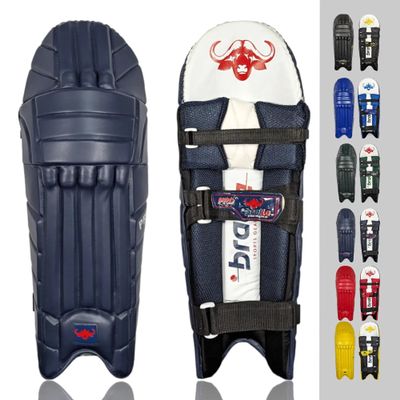 Bratla Pro Cricket Pads for Men Batting, Navy Blue Cricket Pads for Men, Cricket Batting Pads or Leg Guard for Adult Navy