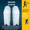 Bratla Pro Cricket Pads for Men Batting, Navy Blue Cricket Pads for Men, Cricket Batting Pads or Leg Guard for Adult Navy view 2