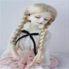 1/4 MSD BJD Wigs JD103 7-8inch 18-20cm Long Parting Twins Braid Pony Synthetic Mohair Doll Wigs (Blond) view 3