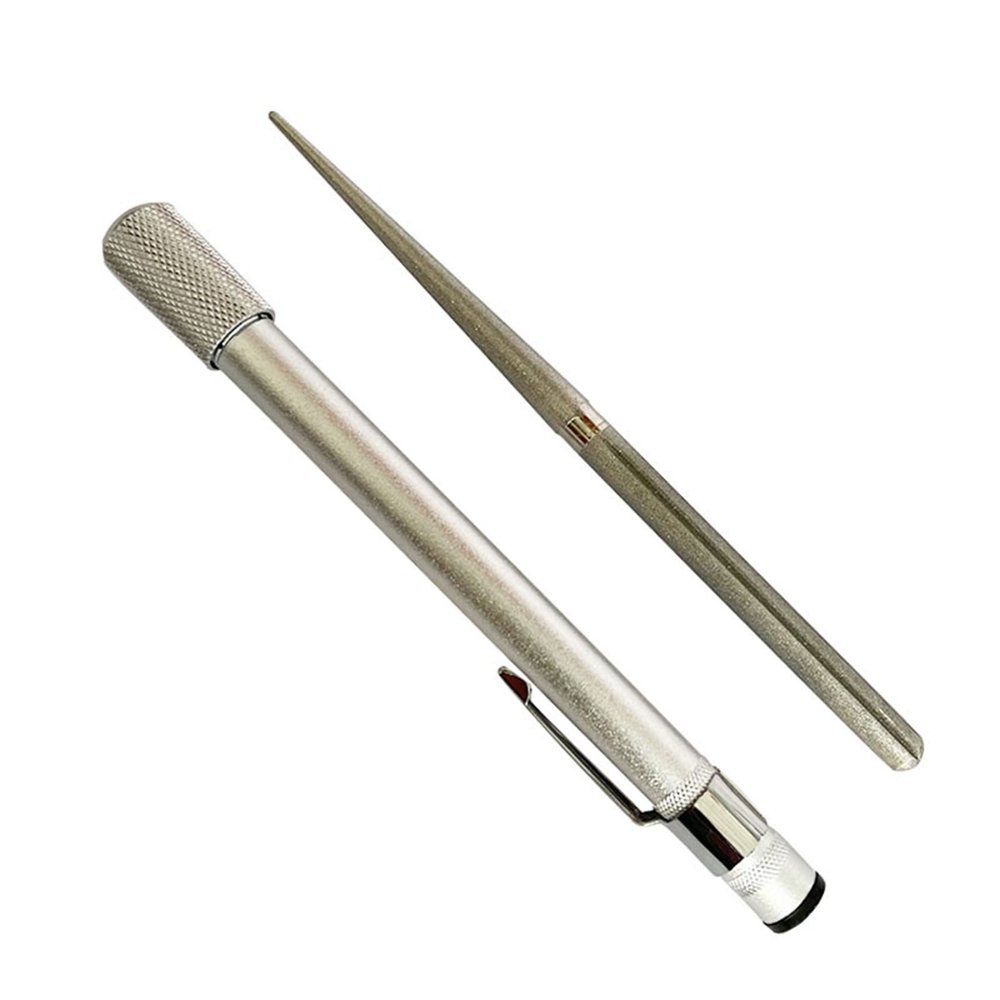 Winwinfly Diamond Retractable Sharpener Multi-Functional Portable Sharpening Steel Rod Pen for Kitchen Outdoor Hunting Fishing Hook Sharpener Stick
