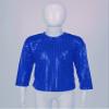 Jhaoyu Kids Boys Girls Shiny Sequins Dance Top Long Sleeve T-Shirt Jazz Hip Hop Performance Disco Costume Streetwear Royal Blue 4-5 Years view 3