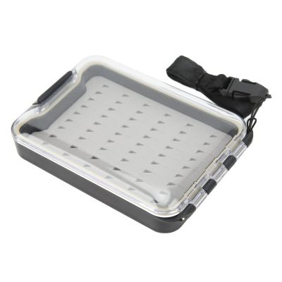 Alomejor Fly Fishing Box Transparent Large Capacity Portable Fly Fishing Lures Box Case with Lanyard for Fishing