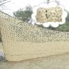 Sunscreen Camouflage Netting,Beige Reinforced Camo Netting,Military Net,for Hunting,Camping,Theme Party Decoration,Car Cover Camouflage Net,Shade Net for Garden Pergola,Beige-5x5m(16.4*16.4ft) view 1