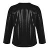 Jhaoyu Kids Boys Girls Shiny Sequins Dance Top Long Sleeve T-Shirt Jazz Hip Hop Performance Disco Costume Streetwear Black 6-7 Years view 2