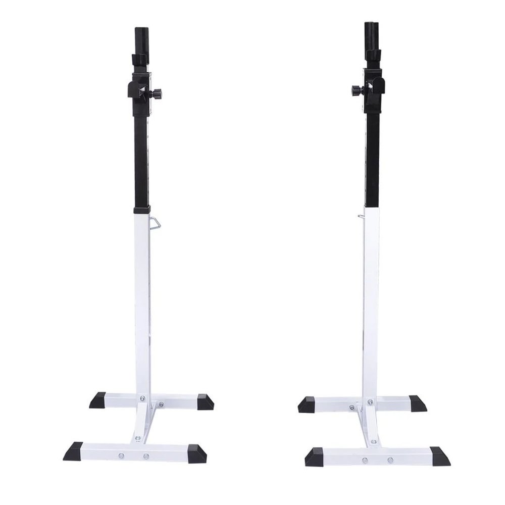 Tidyard Squat Barbell Rack Set Steel Weights Storage Stand 19.7 x 18.9 x 42.1-65 Inches (L x W x H)