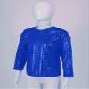 Jhaoyu Kids Boys Girls Shiny Sequins Dance Top Long Sleeve T-Shirt Jazz Hip Hop Performance Disco Costume Streetwear Royal Blue 5-6 Years view 4