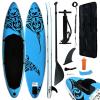 Tidyard Inflatable Paddleboard Set Beach Surfing Board with Oar, Fin, Hand Pump, Repair Kit and Carrying Bag Surfboard for Adults 126 x 29.9 x 5.9 Inches (L x W x H) view 1