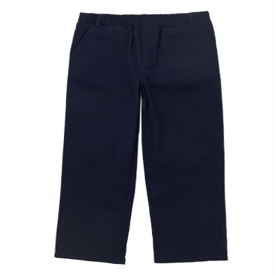 WinChang Boys Trousers Flat Front School Uniforms Elastic Waist Gentleman Formal Dress Pants for Wedding Birthday Party Navy Blue 4 Years