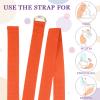 Leyndo 24 Pcs Yoga Strap Stretching Pilates Exercise Adjustable Straps 6 ft Non Elastic Yoga Belt with Adjustable D Ring Buckle for Pilates Gym Workouts Fitness (Bright) view 3