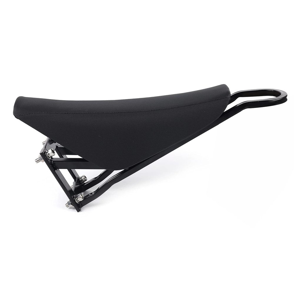 Motorcycle Bomber Seat Saddle,PU Mountain Bike Beach Cruiser,Bicycle Luggage Rear Seat Saddle,Iron Electric Mountain Bike Stealth Bomber Beach Cruiser Motorcycle Saddle