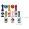 Kisangel Plastic Bowling Pins for Kids - 6 Bowling Pins and 2 Mini Balls - Perfect Indoor and Outdoor Family Fun - Toddler Sports Toys for Hand-Eye Coordination view 2