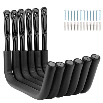 Whrsinlor Heavy Duty Steel Kayak Storage Hook, 55LBS Capacity, 6 Pack, Wall Mount