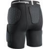 COOLOMG Youth 5 Pad Football Girdle Padded Football Compression Shorts with Cup Pocket Integrated Hip Tailbone Thigh Pads Black M view 1