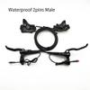 Ebike 4 Piston Hydraulic disc Brake Sets Four Piston Caliper Hydraulic Disc Brake for Bafang mid Drive or Other Kits (for 2-pin SM Plug) view 3