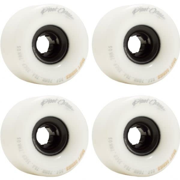 Blood Orange Drift White Skateboard Wheels - 70mm 78a (Set of 4)