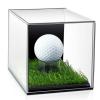 Qunclay Golf Ball Display Case, Hole in One Golf Ball Display Case Holder, Cube Box Stand Gifts Decor for Gifts Enthusiasts Collectibles, 3.9 x 4 x 3.9 Inch(1 Pcs) view 1