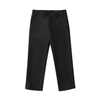 Boys Pants Flat Front Dress Pants with Adjustable Waist Kids Wedding School Pants Size 7 Black