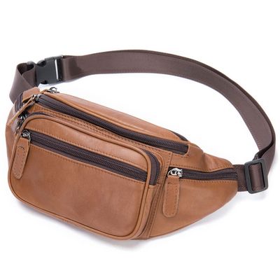 XARONF Leather Running Fanny Pack, with Adjustable Strap of Sport Waist Pack for Women Or Men, Running, Traveling, Cycling (Color : B)