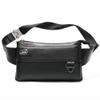 XARONF Leather Fanny Packs for Women Men, Fashionable Black Fanny Pack Crossbody Bags, Adjustable Hip Pack Bum Bag for Travel Hiking Running view 1