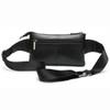 XARONF Leather Fanny Packs for Women Men, Fashionable Black Fanny Pack Crossbody Bags, Adjustable Hip Pack Bum Bag for Travel Hiking Running view 3