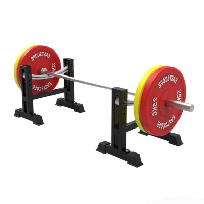 ZAQYCM 1 Pairs Barbell Rack Stand, Fitness Weight Squat Rack for Home Gym/Weight Lifting Gym, Black, Adjustable Height and Non-Slip Foot Cover Olympic Weight Plate Rack Holder