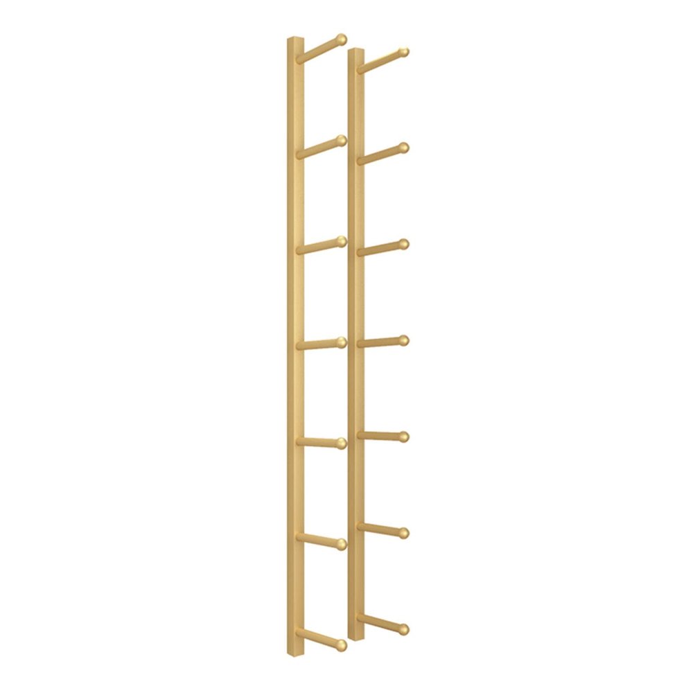 YLLFFLL Wall Mount Yoga Mat Rack Organizer, Gold Metal 3 4 5 6 7 8 Tier Storage Display Holder for Foam Roller/Bathroom Towel/Skateboard (Size : 195cm/76.7in)