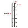 YLLFFLL Wall Mount Yoga Mat Rack Organizer, Gold Metal 3 4 5 6 7 8 Tier Storage Display Holder for Foam Roller/Bathroom Towel/Skateboard (Size : 195cm/76.7in) view 3