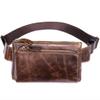 XARONF Fanny Pack for Men Women, Leather Crossbody Waist Bag Waterproof with Adjustable Strap for Running Hiking Walking Traveling view 1