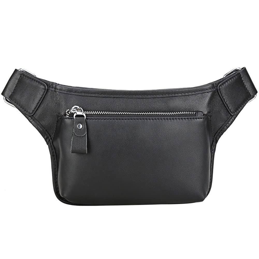 XARONF Men's Leather Fanny Pack Waist Bags, Belt Bag Crossbody Hip Purse Fashion Fanny Packs for Men