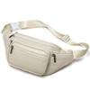 XARONF Leather Running Fanny Pack, with Adjustable Strap of Sport Waist Pack for Women Or Men, Running, Traveling, Cycling (Color : White) view 2