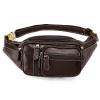 XARONF Fanny Pack, Outdoor Travel Leather Fanny Pack, Leather Waist Bag, Suitable for Outdoor Mountaineering, Travel, Camping, Cycling, Running, Etc. (Color : B) view 1