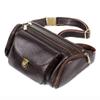 XARONF Fanny Packs for Women and Men, Leather Fashionable Fanny Pack with Adjustable Strap, Casual Bum Hip Bags for Travel Running Hiking Cycling, Brown view 1