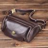 XARONF Fanny Packs for Women and Men, Leather Fashionable Fanny Pack with Adjustable Strap, Casual Bum Hip Bags for Travel Running Hiking Cycling, Brown view 2