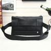 XARONF Leather Fanny Packs for Men Women, Outdoor Hiking Travel Waist Bags Casual Cell Phone Purse with Adjustable Belt - Black view 3