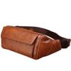 XARONF Leather Fanny Packs for Women Men, Fashionable Fanny Pack Crossbody Bags for Girls Boys, Adjustable Hip Pack Bum Bag for Travel Hiking Running (Color : Brown) view 1
