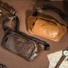 XARONF Fanny Pack for Men and Women, Leather Sling Waist Bag for Hiking Running Travel and Cycling (Color : A) view 2