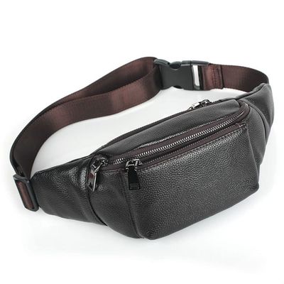 XARONF Leather Fanny Pack for Women and Men, with Adjustable Strap of Belt Waist Pack for Daily LifeTravelling Running, Hiking (Color : Coffee)