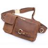 XARONF Men's Retro Waist Bag, Sports Waist Pack Bum Bag, Security Money Waist Day Pack Pouch Hip Belt Bag Bumbag, Black (Color : Brown) view 1