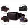 XARONF Leather Fanny Pack for Women and Men, with Adjustable Strap of Belt Waist Pack for Daily LifeTravelling Running, Hiking (Color : Black) view 4