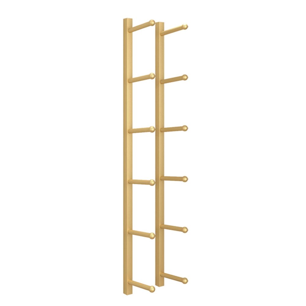 YLLFFLL Wall Mount Yoga Mat Rack Organizer, Gold Metal 3 4 5 6 7 8 Tier Storage Display Holder for Foam Roller/Bathroom Towel/Skateboard (Size : 165cm/65in)