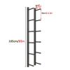 YLLFFLL Wall Mount Yoga Mat Rack Organizer, Gold Metal 3 4 5 6 7 8 Tier Storage Display Holder for Foam Roller/Bathroom Towel/Skateboard (Size : 165cm/65in) view 3