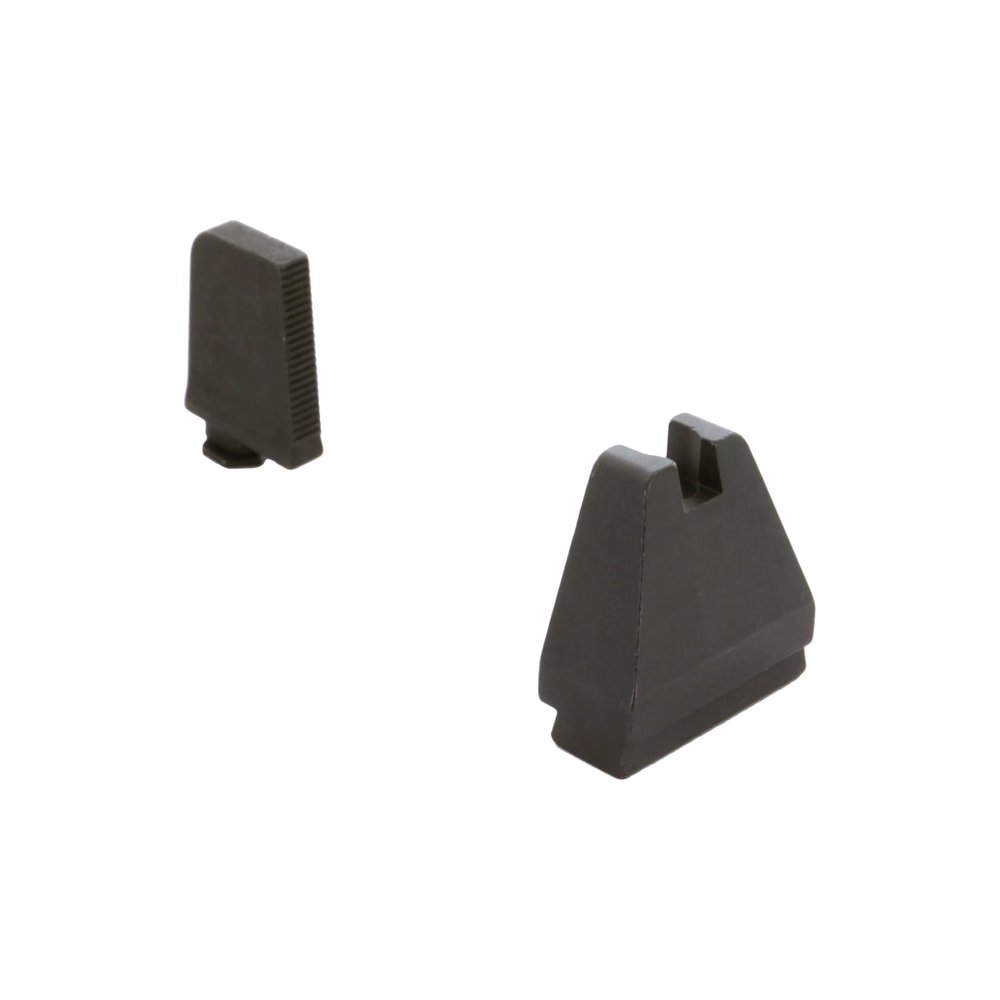 AMERIGLO Optic Compatible Sight Set for Glock - 9XL Tall Black Serrated .500" Front, Flat Black .600" Rear
