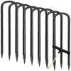 Trampoline Stakes Anchors Trampoline Accessories Wind Stake 12 Inch Heavy Duty High Wind Stake Safety Ground Anchor Galvanized Steel Wind Stakes (8Pcs, Black) view 1