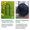 Trampoline Stakes Anchors Trampoline Accessories Wind Stake 12 Inch Heavy Duty High Wind Stake Safety Ground Anchor Galvanized Steel Wind Stakes (8Pcs, Black) view 2